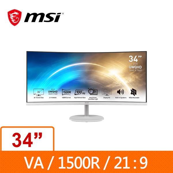 微星MSI PRO MP341CQW(34吋曲面顯示器)