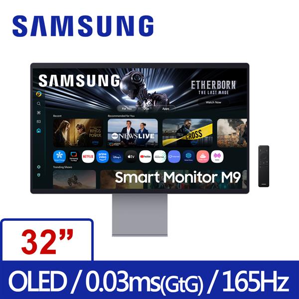 三星SAMSUNG S32FM902SC Smart Monitor M9 4K QD-OLED人體工學電競聯網螢幕