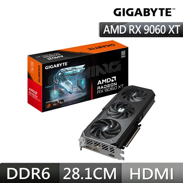技嘉GIGABYTE GV-R9060XTGAMING OC-8GD AMD顯示卡