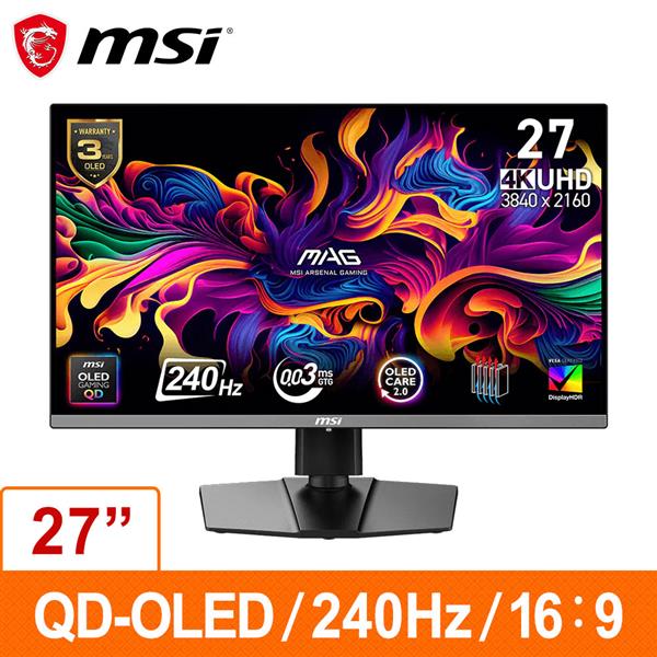 微星MSI MAG 272UP QD-OLED X24 (26.5吋電競顯示器)
