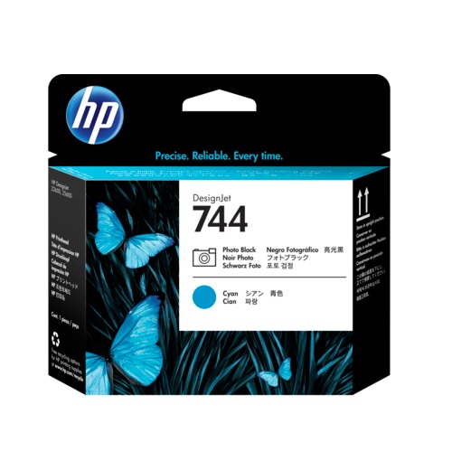 HP 744 相片黑/藍色 列印頭