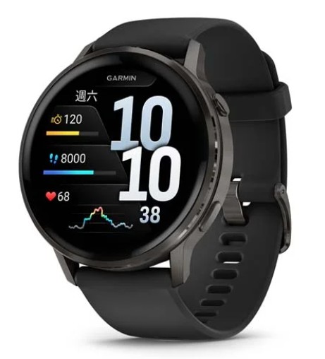 Venu 4(45mm),GPS,Wi-Fi,Black w/Slate+極致黑,TWN