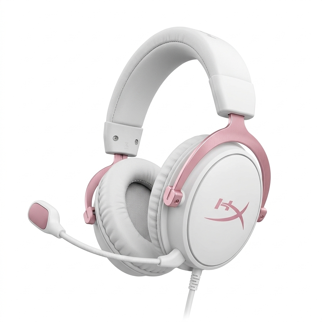 HYPERX CLOUD III S WIRELESS WHITE-PINK GAMING HEADSET