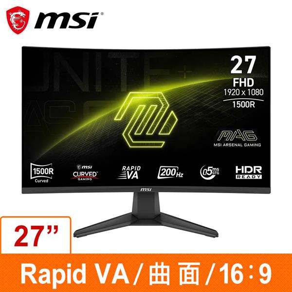 微星MSI MAG 276CF E20 (27吋電競曲面顯示器)