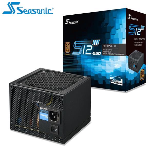海韻Seasonic S12III-550W 銅牌直出線 電源供應器