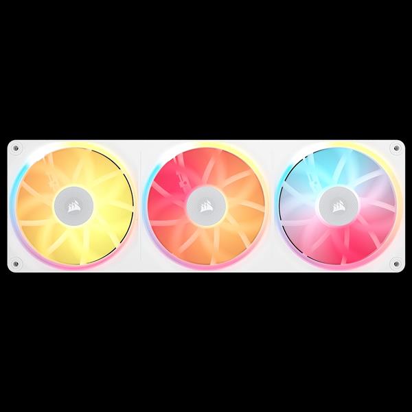 海盜船Corsair iCUE LINK LX360-R 白 RGB PWM一體式機殼反向排扇