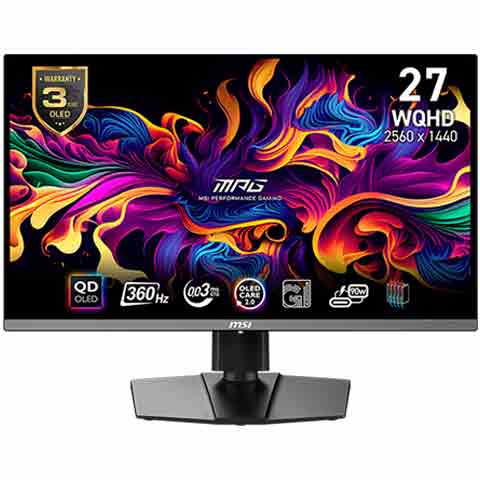 MSI MPG 271QRX QD-OLED HDR平面電競螢幕 (27型/2K/360Hz/0.03ms/QD-OLED/Type-C)