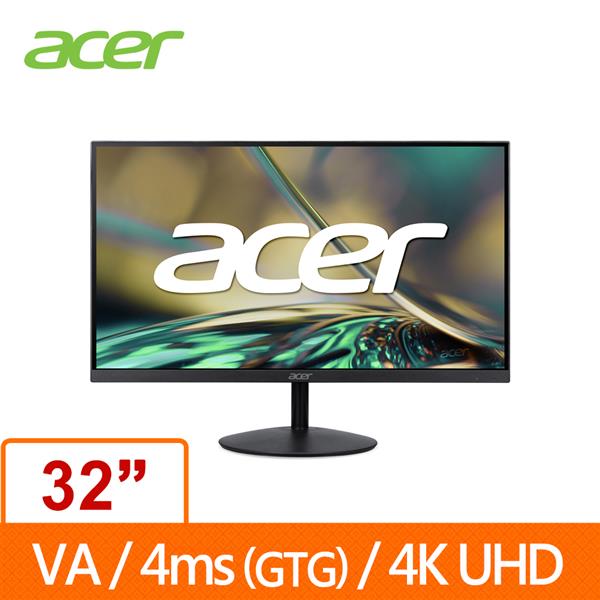 宏碁Acer 31.5型 Slim 4K美型機 SA322QK 4K美型機螢幕