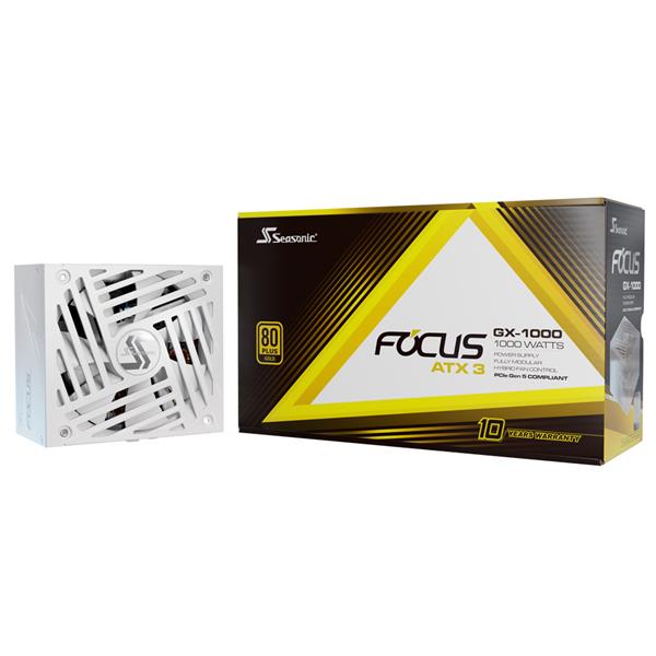 海韻Seasonic ATX3 Focus GX-1000W 白色 金牌全模組 電源供應器