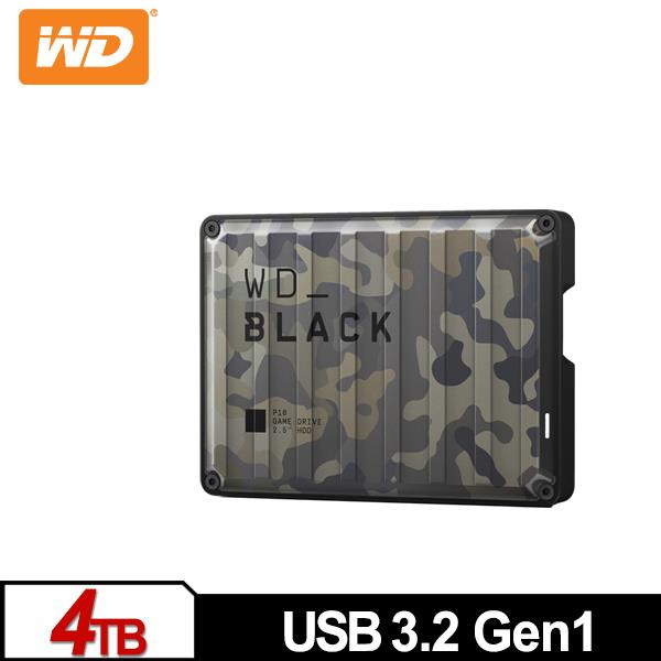 WD 黑標 P10 Game Drive 4TB(迷彩) 2.5吋電競行動硬碟