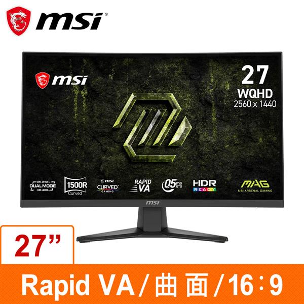 微星MSI MAG 275CQDF X24 (27吋電競曲面顯示器)