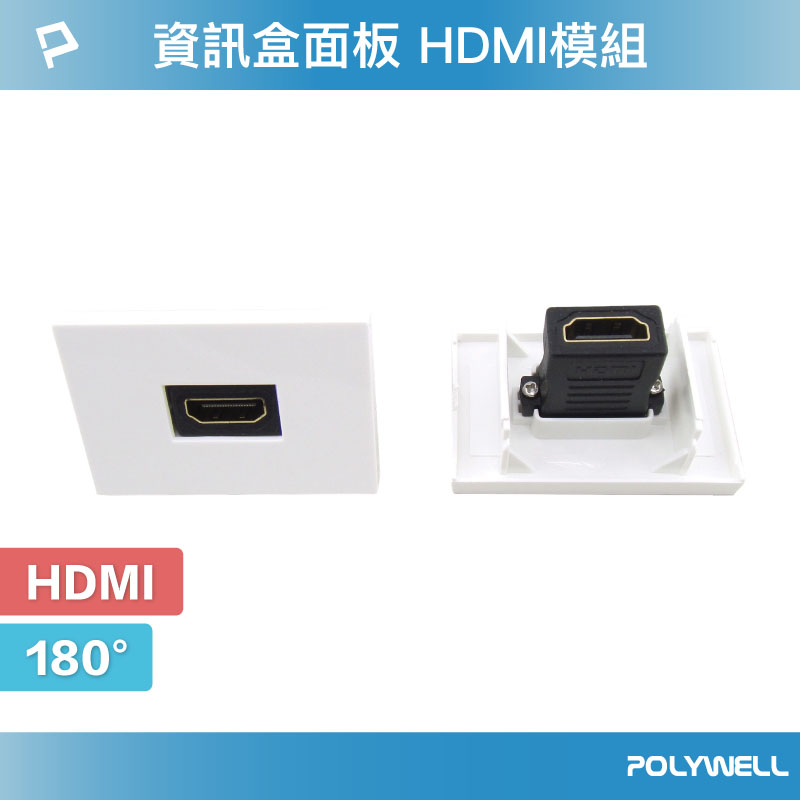 資訊盒面板 HDMI模組 180度 HDMI插座 資訊插座 影音訊號插座