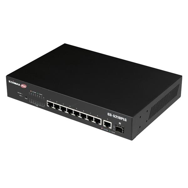 EDIMAX GS-5210PLG 10 埠 PoE+ 長距離 Gigabit 智慧型網路交換器