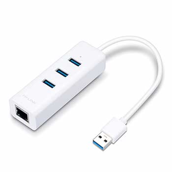 TP-LINK 3 埠 USB 3.0 集線器與 Gigabit USB 網卡 ( UE330(UN) Ver:4.0 )