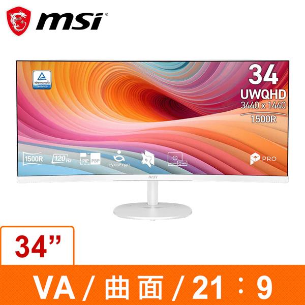 微星MSI PRO MP341CQW E12 (34吋曲面顯示器)