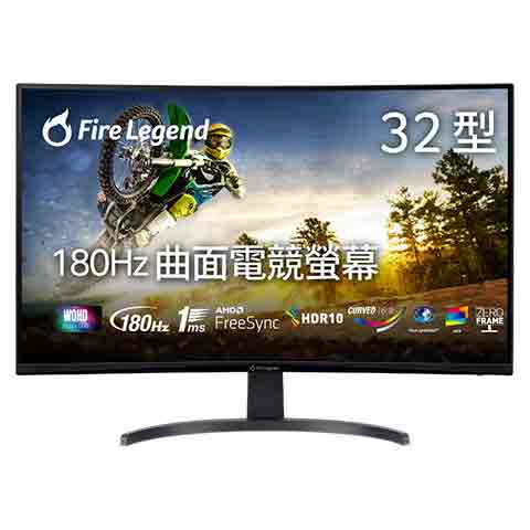 ACER Aopen 32HC5QUR S3 31.5"曲面電競螢幕 ( MM.A6ATT.001 )