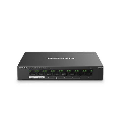 TP-LINK 【MERCUSYS水星】具有 7 個 PoE+連接埠的8 Gigabit 埠桌上型交換器 ( MS108GP(UN) Ver:1.2 )