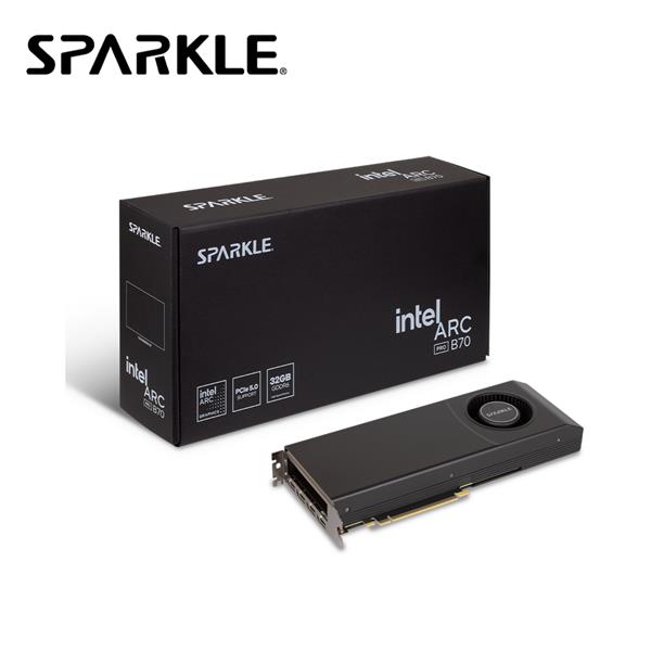 撼與SPARKLE Intel Arc Pro B70 Blower 32GB GDDR6 顯示卡