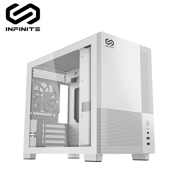 松聖INFINITE MEMPHIS 玻璃透側 M-ATX機殼【白】