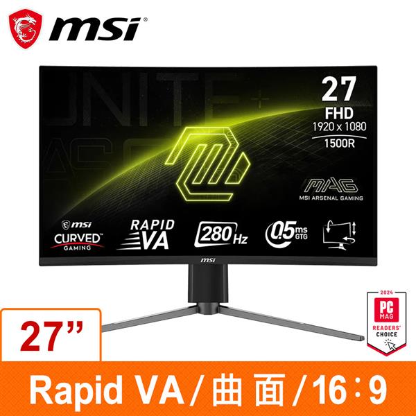微星MSI MAG 276CPXF (27吋 電競曲面顯示器)