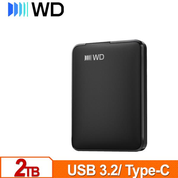 WD Elements 2TB 2.5吋USB-C行動硬碟