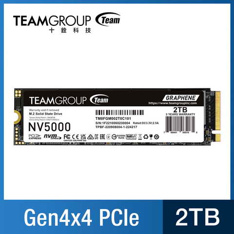 TEAM M.2-2280 PCI-E NV5000 2TB ( TM8FGM002T0C101 )