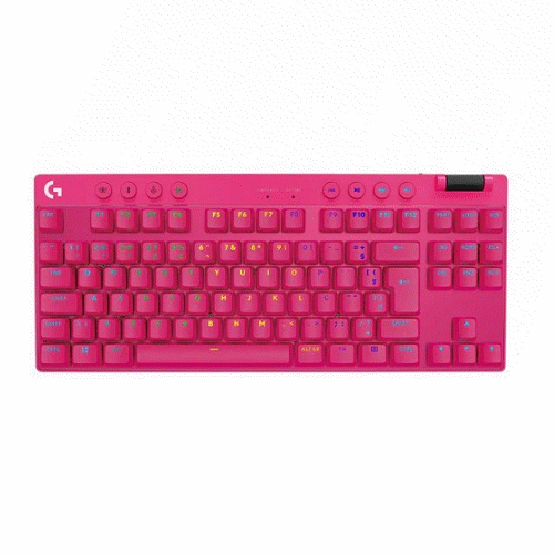 羅技G Pro X LIGHTSPEED無線機械式TKL遊戲鍵盤(桃)