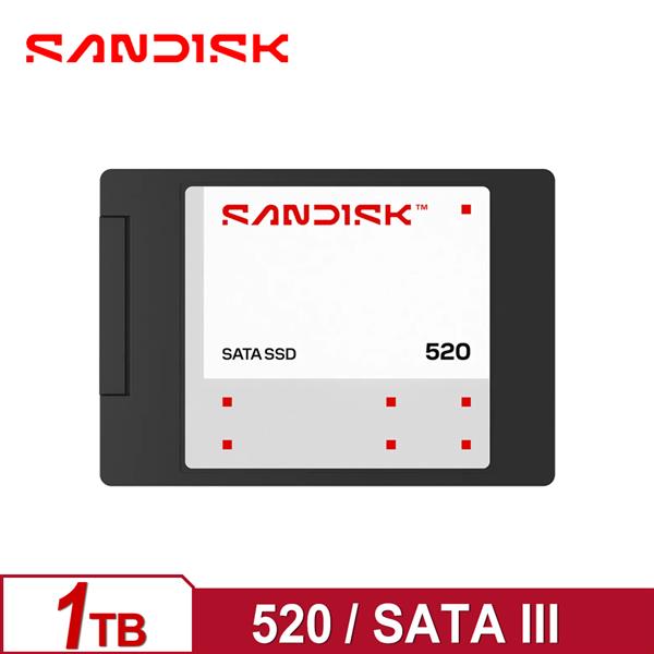Sandisk 520 1TB 2.5吋 SATA SSD