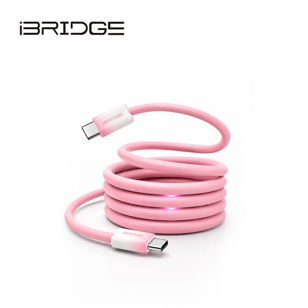 iBRIDGE 60W彩色磁性收納線 - 蜜桃粉 (IBA011)