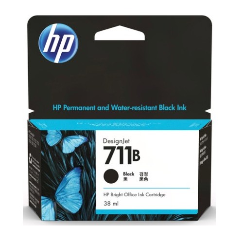 HP 711B 38ml BK 墨匣取代CZ129A需更新韌體