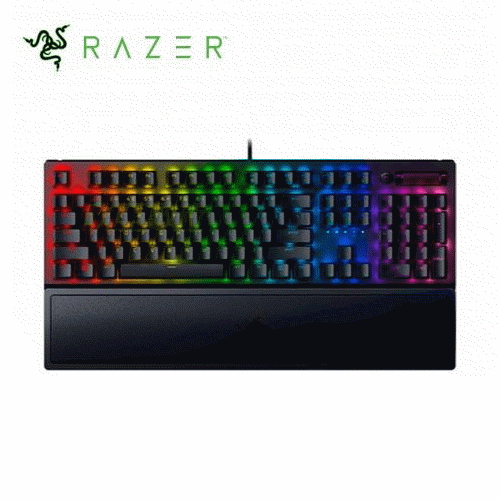 Razer 黑寡婦蜘幻彩版鍵盤 V3--綠軸