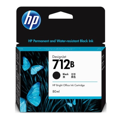 HP 712B 80 毫升 黑色墨水匣
