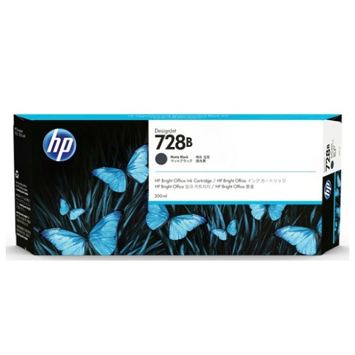 HP 728B 300ml MBK 墨匣取代F9J68A需更新韌體