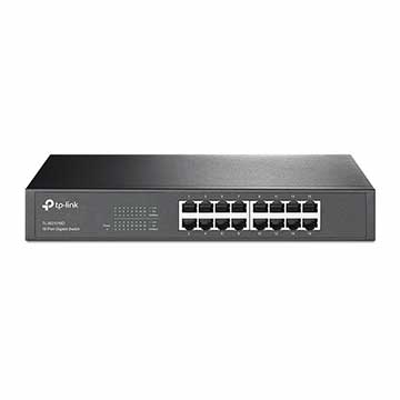 TP-LINK 16 埠 Gigabit 桌上型/可上機架型交換器 ( TL-SG1016D(UN) Ver:13.0 )