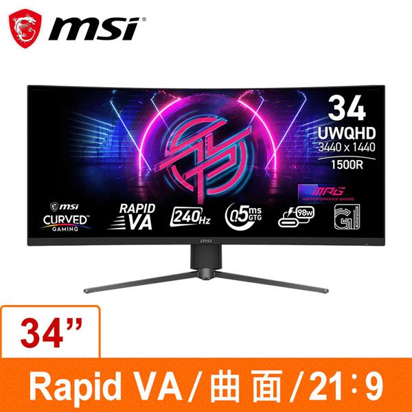 微星MSI MPG 346CQRF X24 ( 34吋曲面電競顯示器)