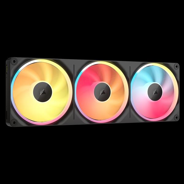 海盜船Corsair iCUE LINK LX360-R 黑 RGB PWM一體式機殼反向排扇