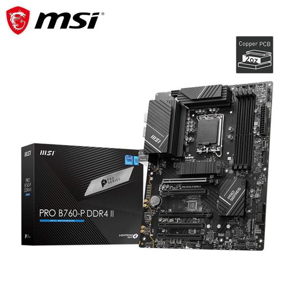 微星MSI PRO B760-P DDR4 II INTEL 主機板