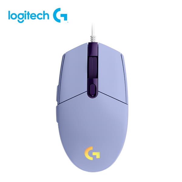 羅技 G102炫彩遊戲滑鼠-紫