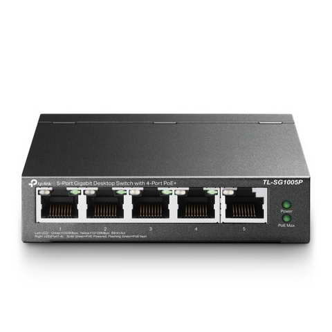 TP-LINK 5埠 Gigabit 桌上型交換器(含 4 埠 PoE+) ( TL-SG1005P(UN) Ver:6.0 )