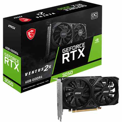 MSI RTX 3050 VENTUS 2X 6G OC