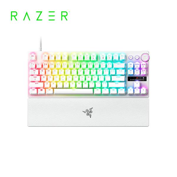 雷蛇Razer 獵魂光蛛V3 Pro專業競技版(英)(白)無數字鍵類比式光學電競鍵盤