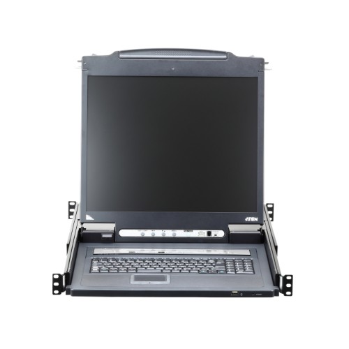 16埠19吋PS/2-USB VGA LCD KVM over IP切換器