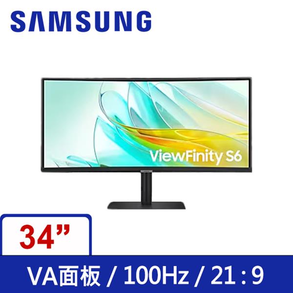 三星SAMSUNG S34C652UAC ViewFinityS6Ultra-WQHD 創作者色彩專業螢幕