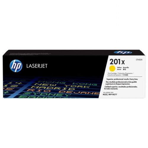 HP 201X 高容量黃色碳粉匣