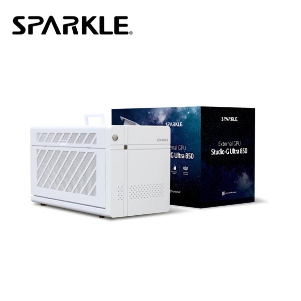 撼與SPARKLE Thunderbolt™ 5 Studio-G 850 Luna Ultra (白) 顯示卡外接盒