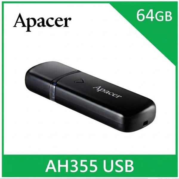 宇瞻 Apacer AH355 32GB USB 3.2 帽蓋隨身碟 - 黑
