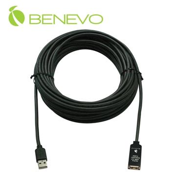 BENEVO UltraUSB 15M 單埠主動式USB 2.0 訊號增益延長線，附專用電源供應器 ( BUE2015U1A )