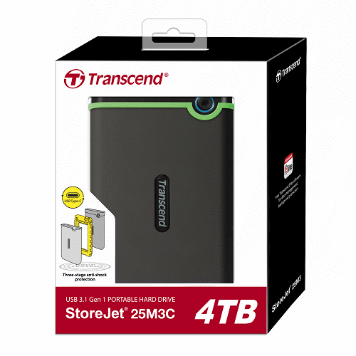 TRANSCEND 4TB 2.5吋 行動硬碟