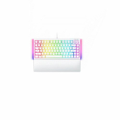 Razer 黑寡婦蜘幻彩版鍵盤 V4 75%(英文/白色)