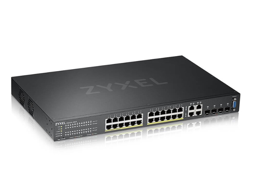 GS2220-28HP/24埠GbE PoE+4埠Combo L2+網管型交換器